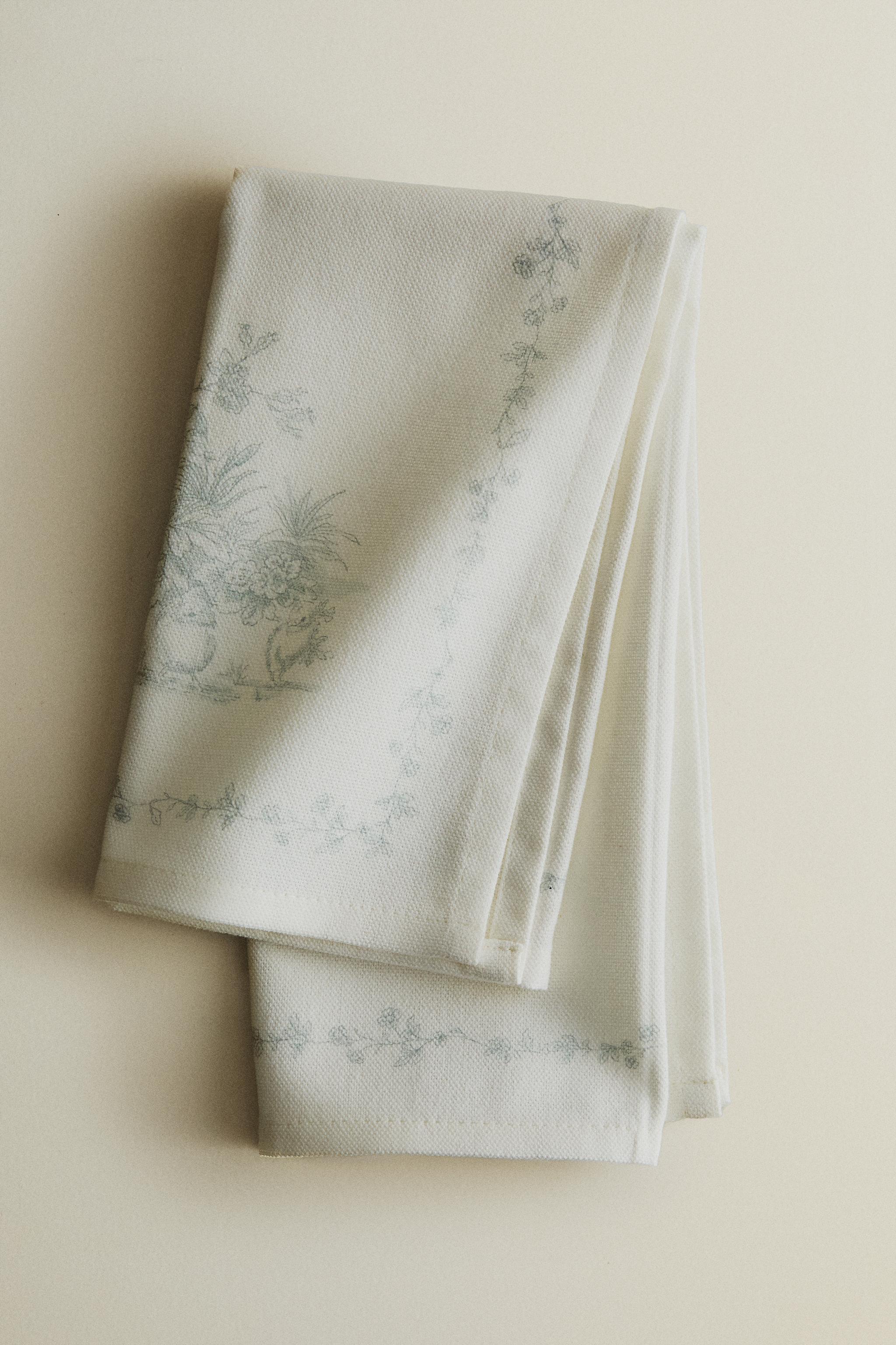 LOT DE SERVIETTES DE TABLE COTON TOILE (LOT DE 2)